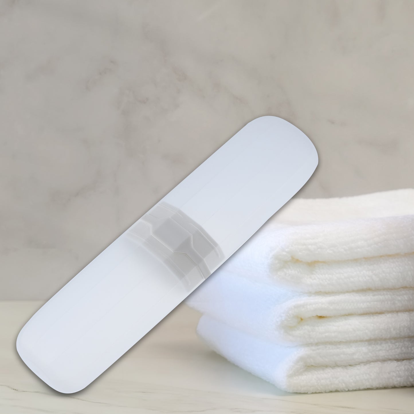 Estuche de plástico para cepillos de dientes, estuche de viaje, transparente, 7.87" x 2.17"