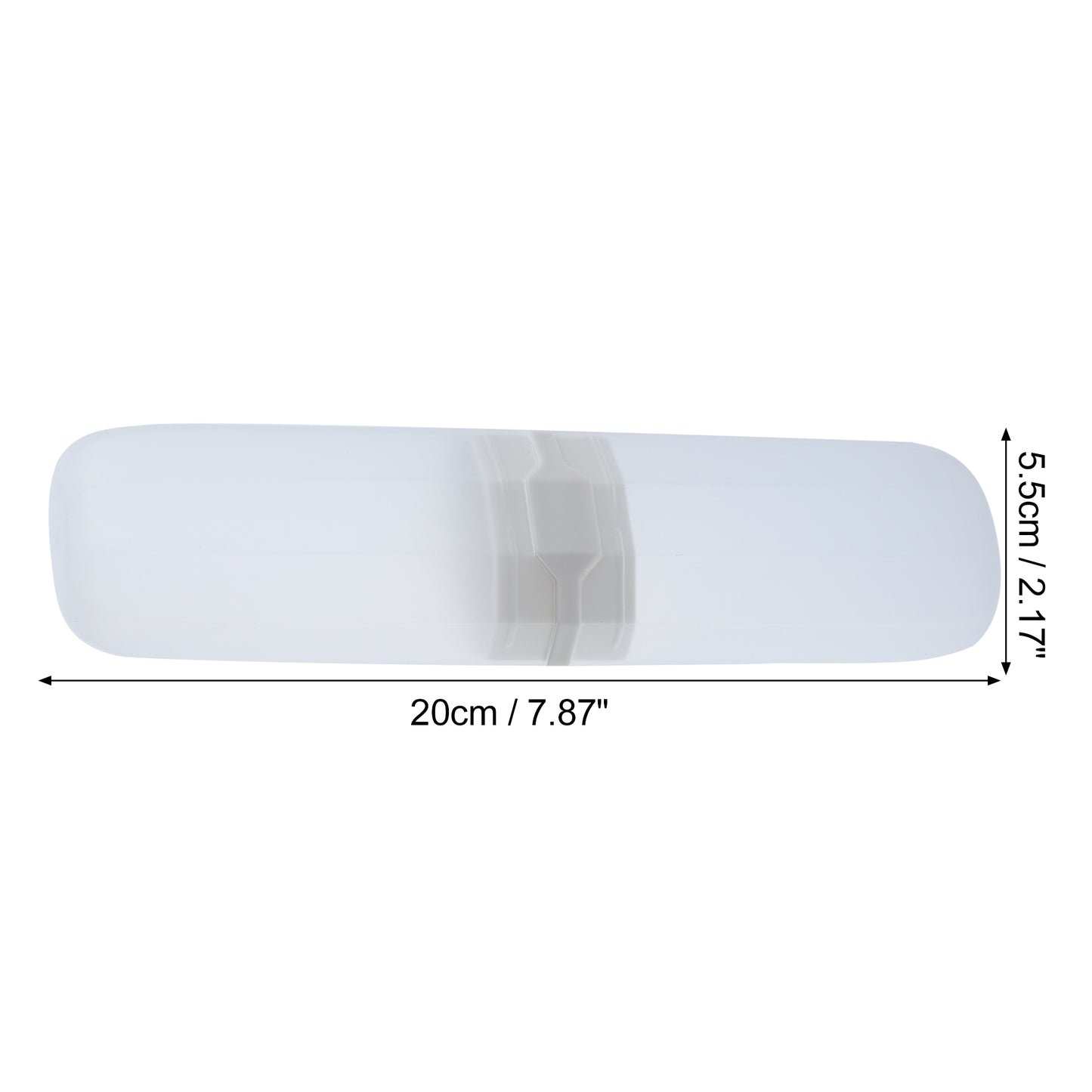 Estuche de plástico para cepillos de dientes, estuche de viaje, transparente, 7.87" x 2.17"