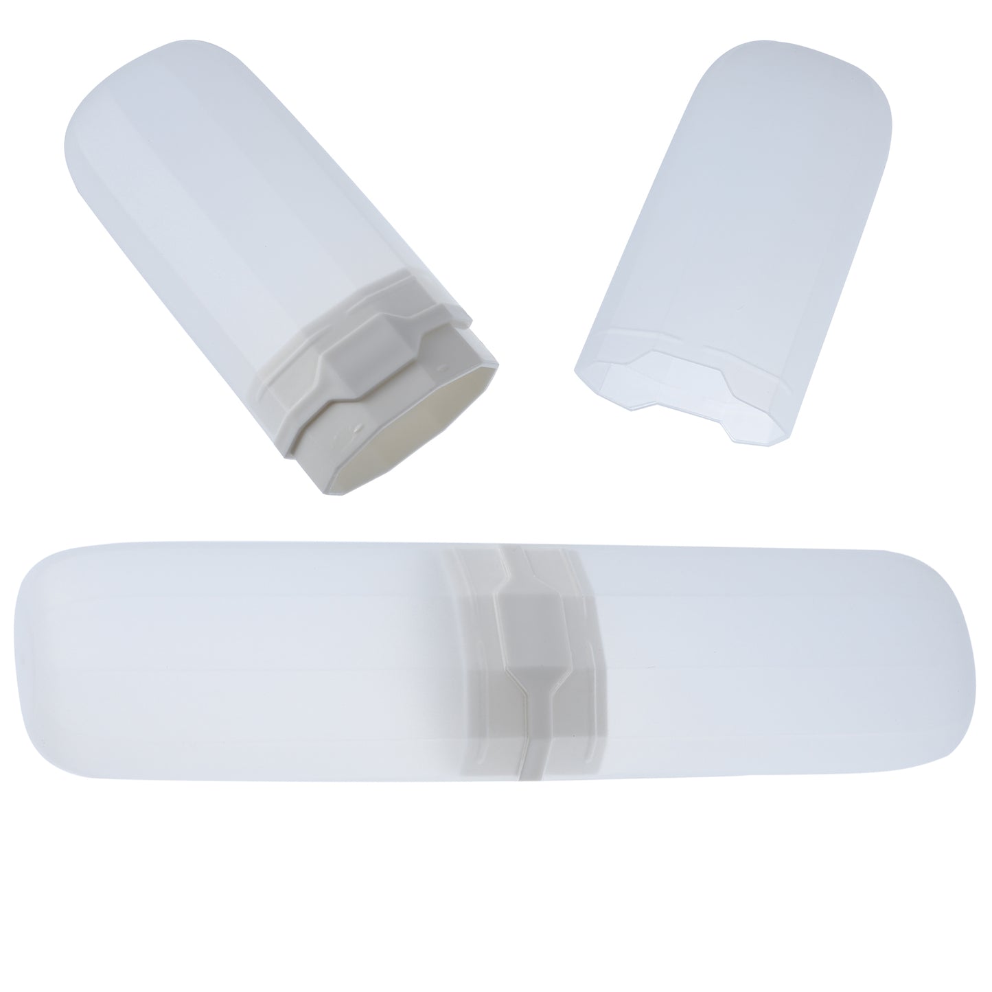 Estuche de plástico para cepillos de dientes, estuche de viaje, transparente, 7.87" x 2.17"