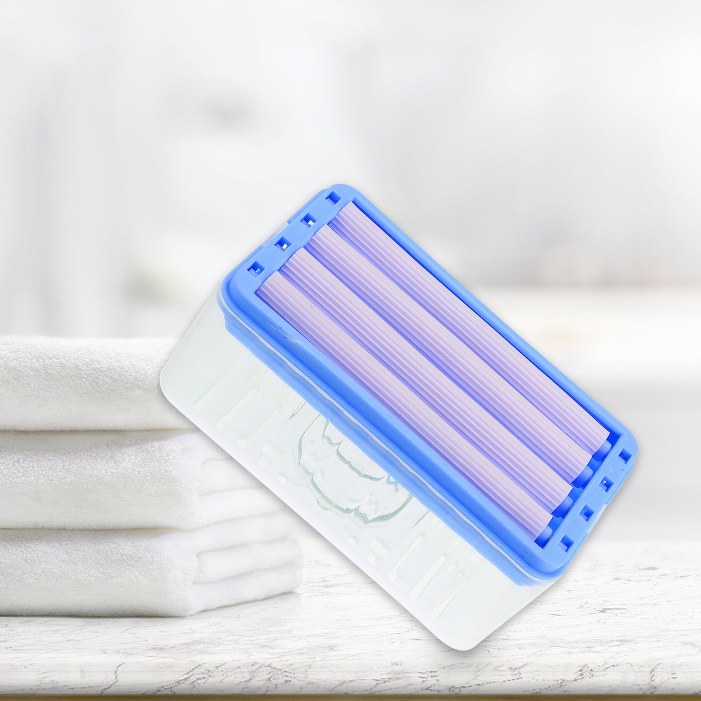 Multifunctional Soap Dish with Drain Soap Cleaning Storage Blue