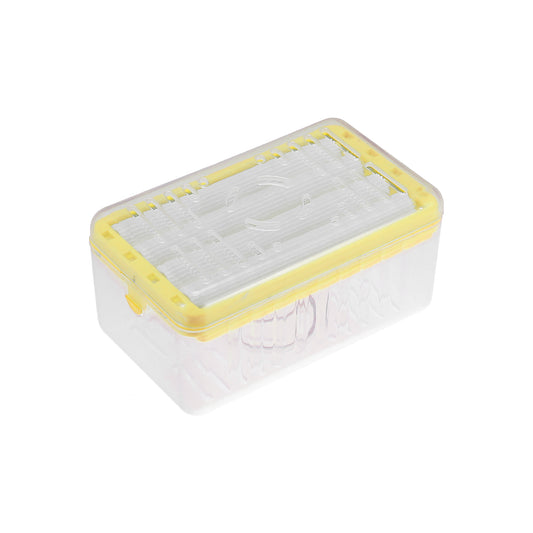 Jabonera multifuncional con desagüe para jabón, color amarillo