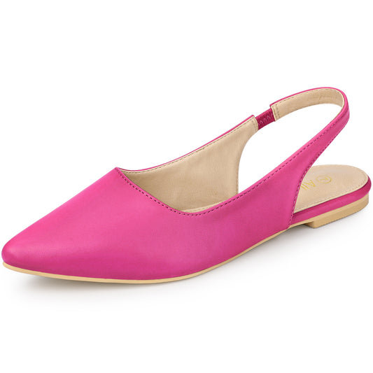 Women's Pointed Toe Pumps Slingback Flat Pumps