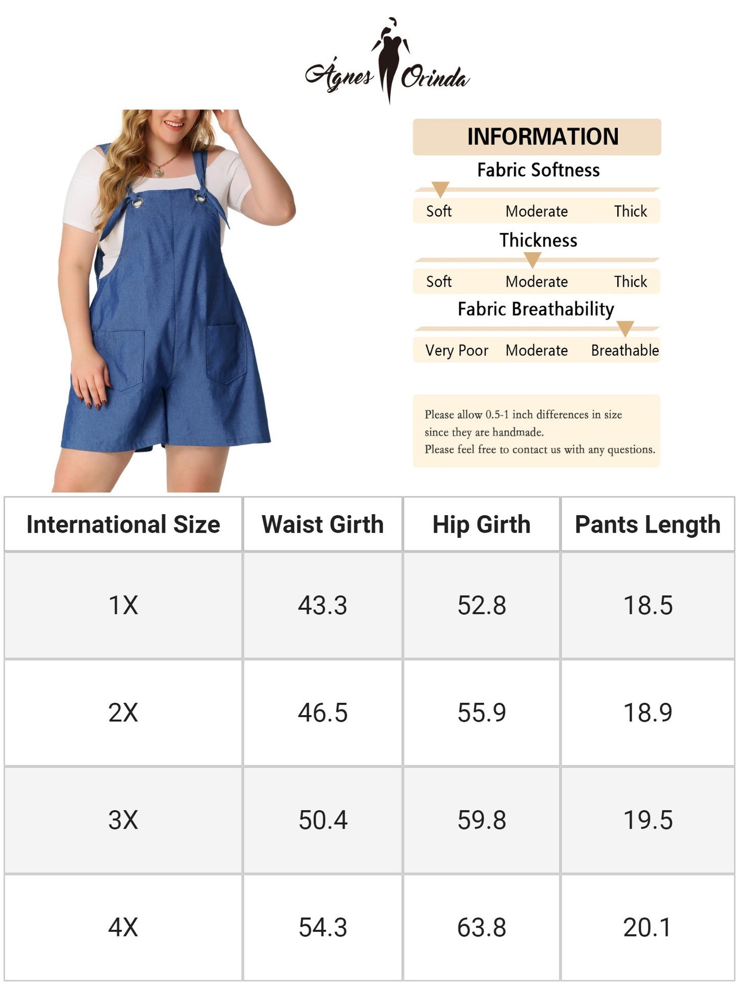 Women's Plus Size Sleeveless Square Neck Tie Shoulder Romper Shorts