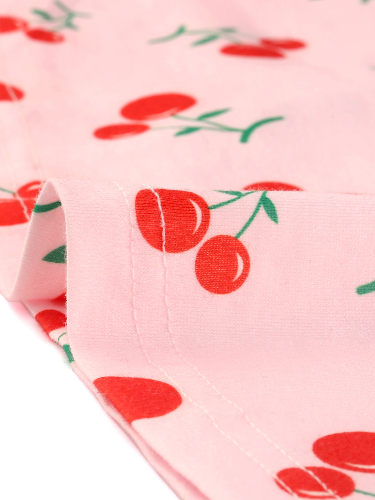 Women Plus Size Nightgown Summer Cherry Print Cami Top and Shorts Sleepwear Pajama Set