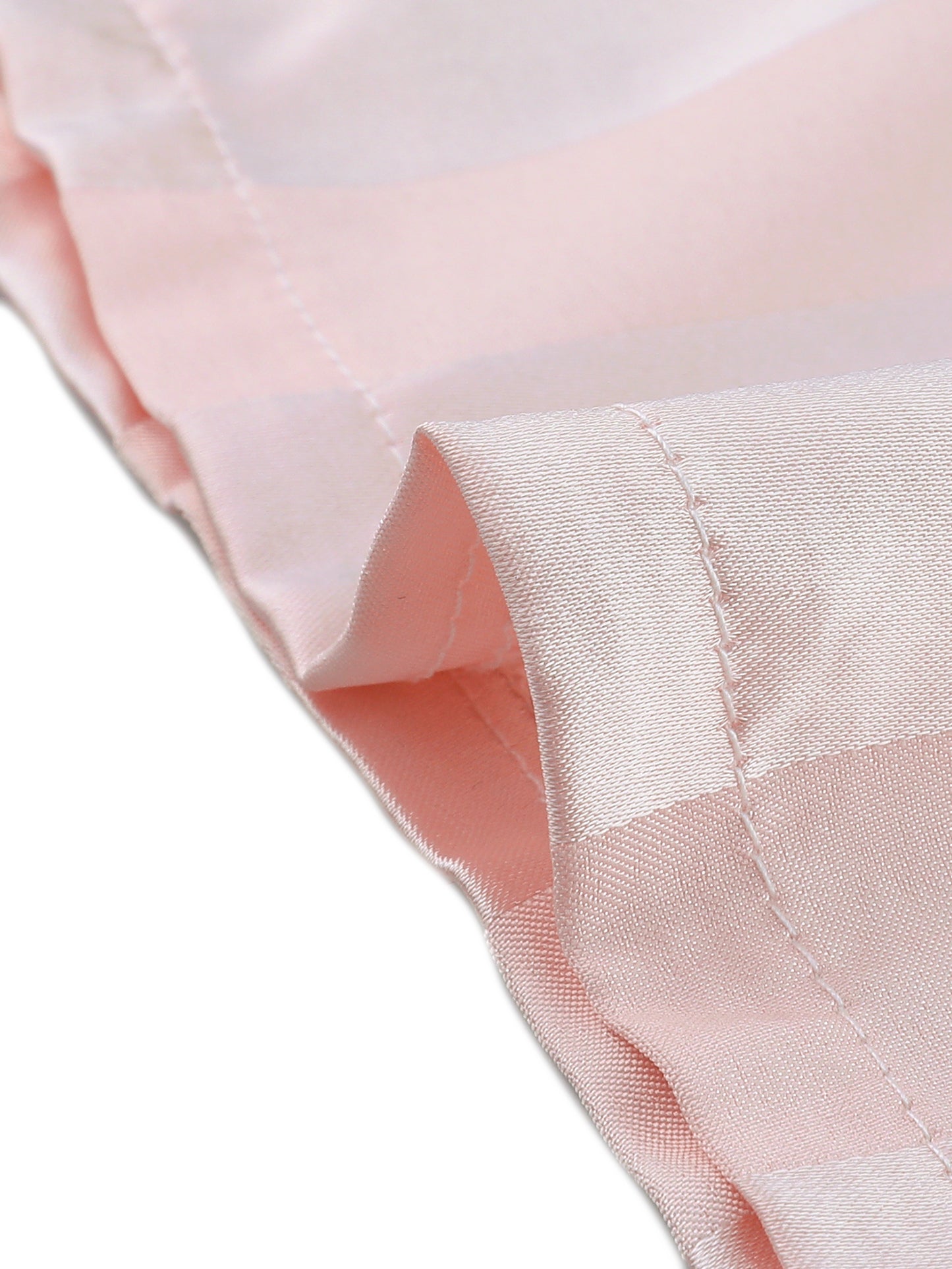 cheibear Satin Sleepwear Button Down Nightwear with Pants Pajama Set Light Pink