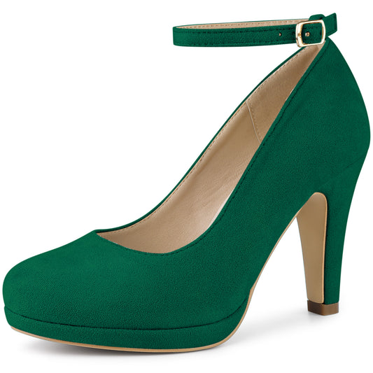 Women Mary Jane Pump Stiletto Heels Round Toe Pumps