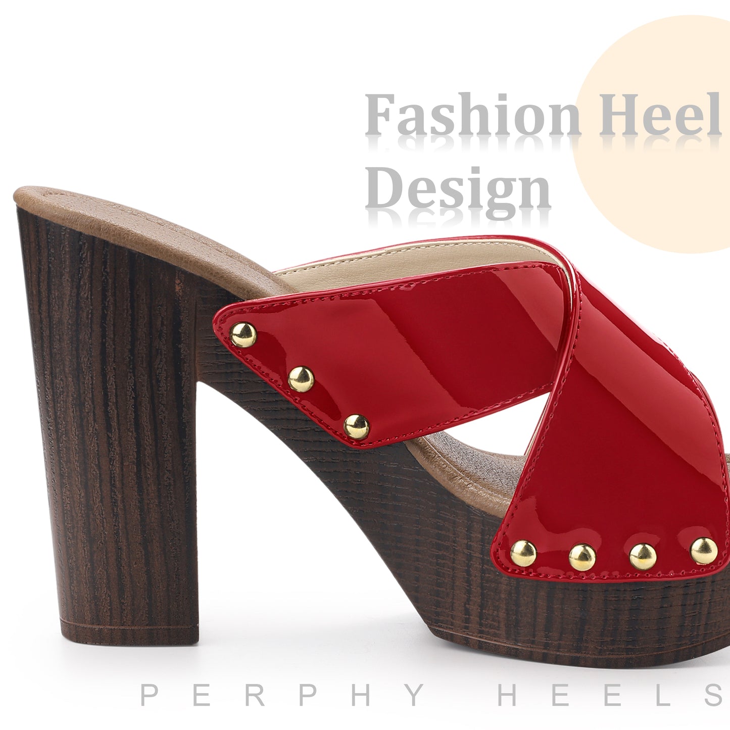 Women Platform Crisscross Strap Chunky Heels Sandals
