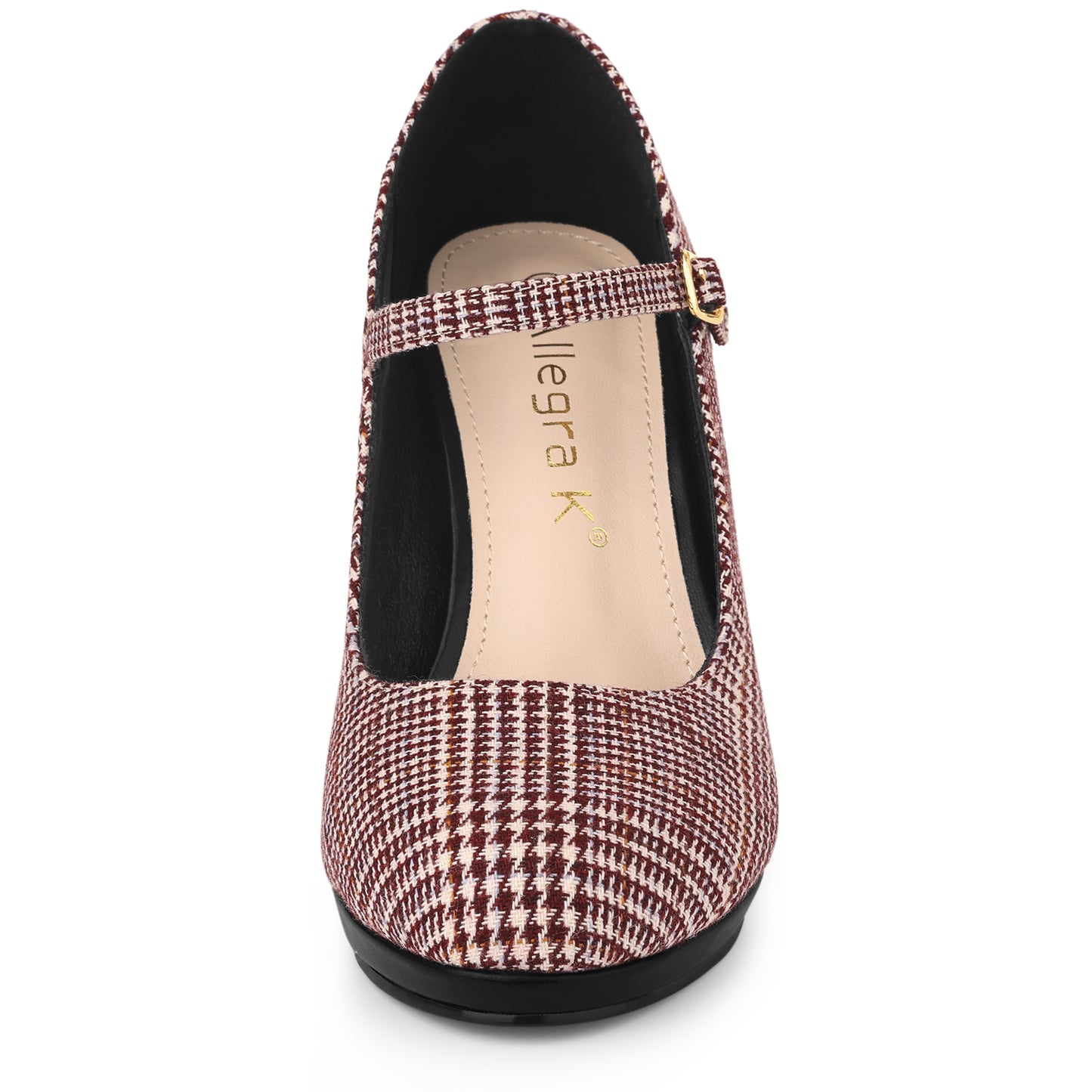Zapatos Mary Jane con plataforma y tacón de aguja de pata de gallo para mujer