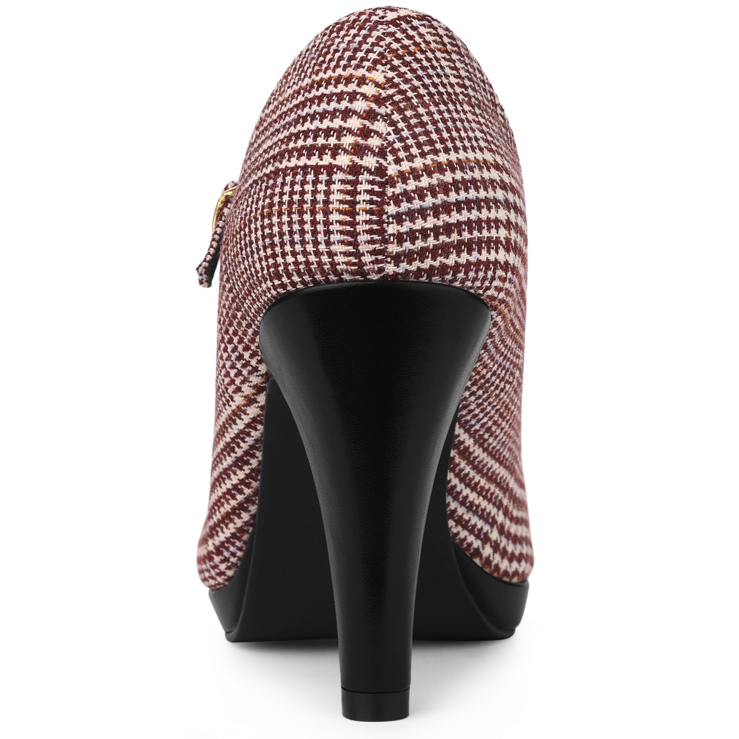Zapatos Mary Jane con plataforma y tacón de aguja de pata de gallo para mujer