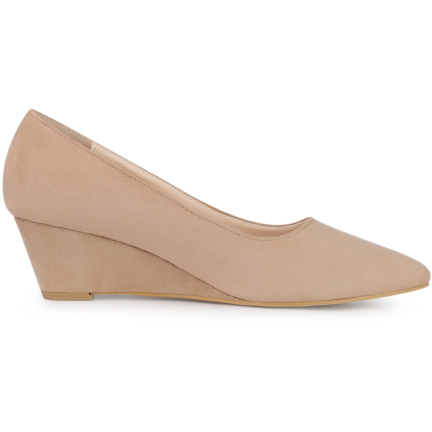 Women's Pointy Toe Slip On Wedges Heels Pumps