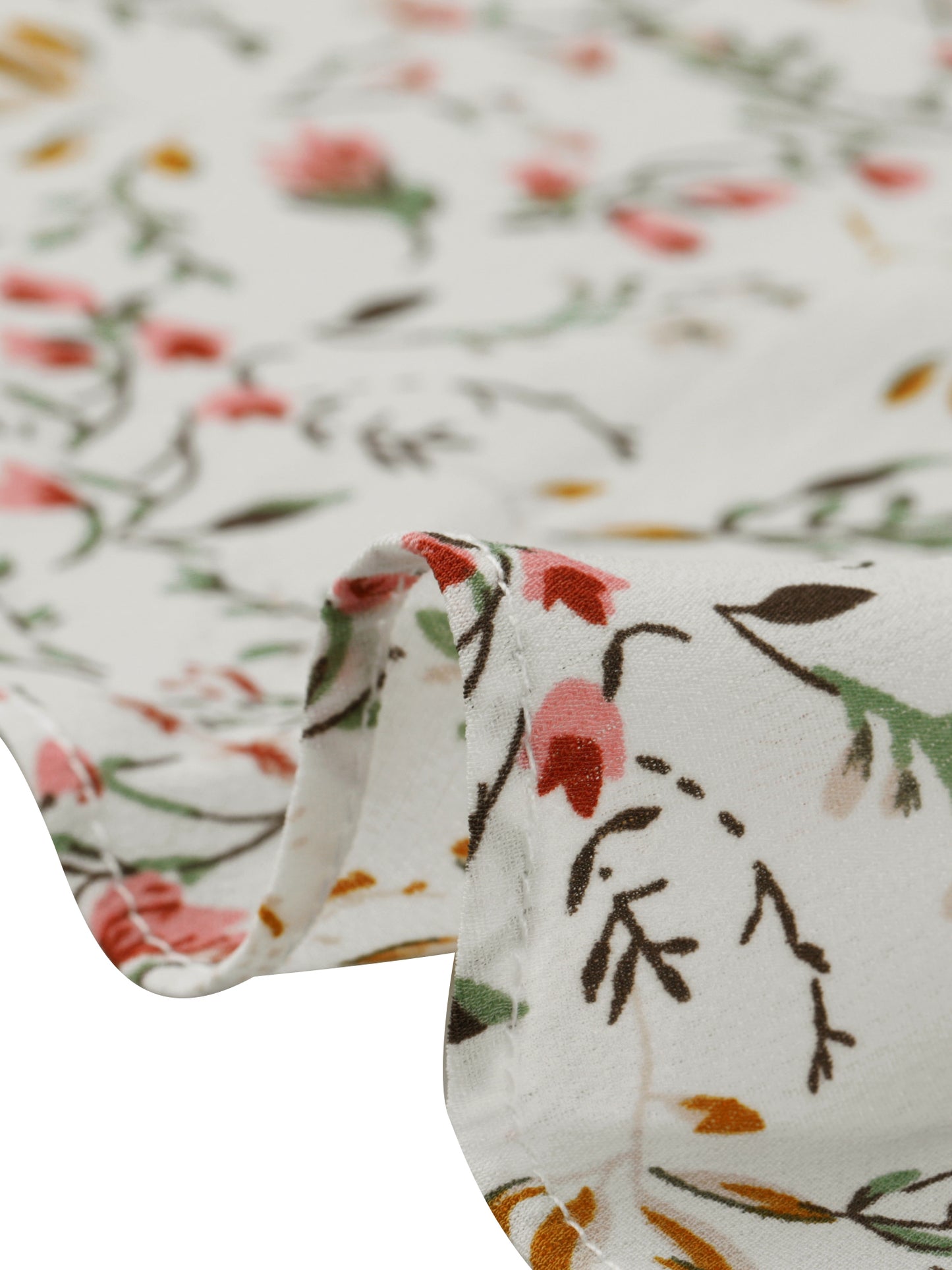 Women's Floral Midi Skirt Summer Casual Drawstring Side Ruffled Skirts