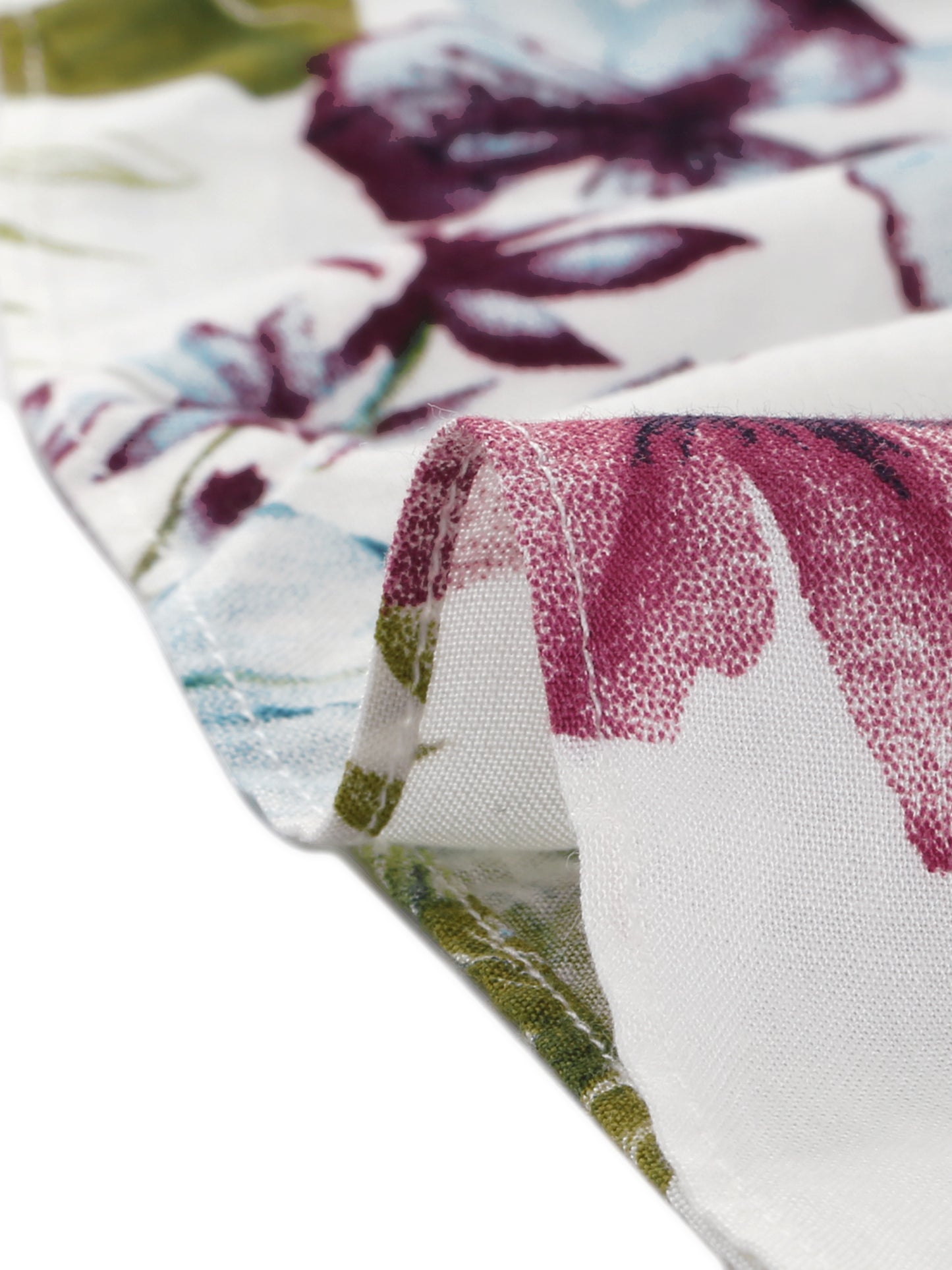 Women's Tropical Floral Print Ruffle Self Tie Knot Split Beach Wrap Skirt