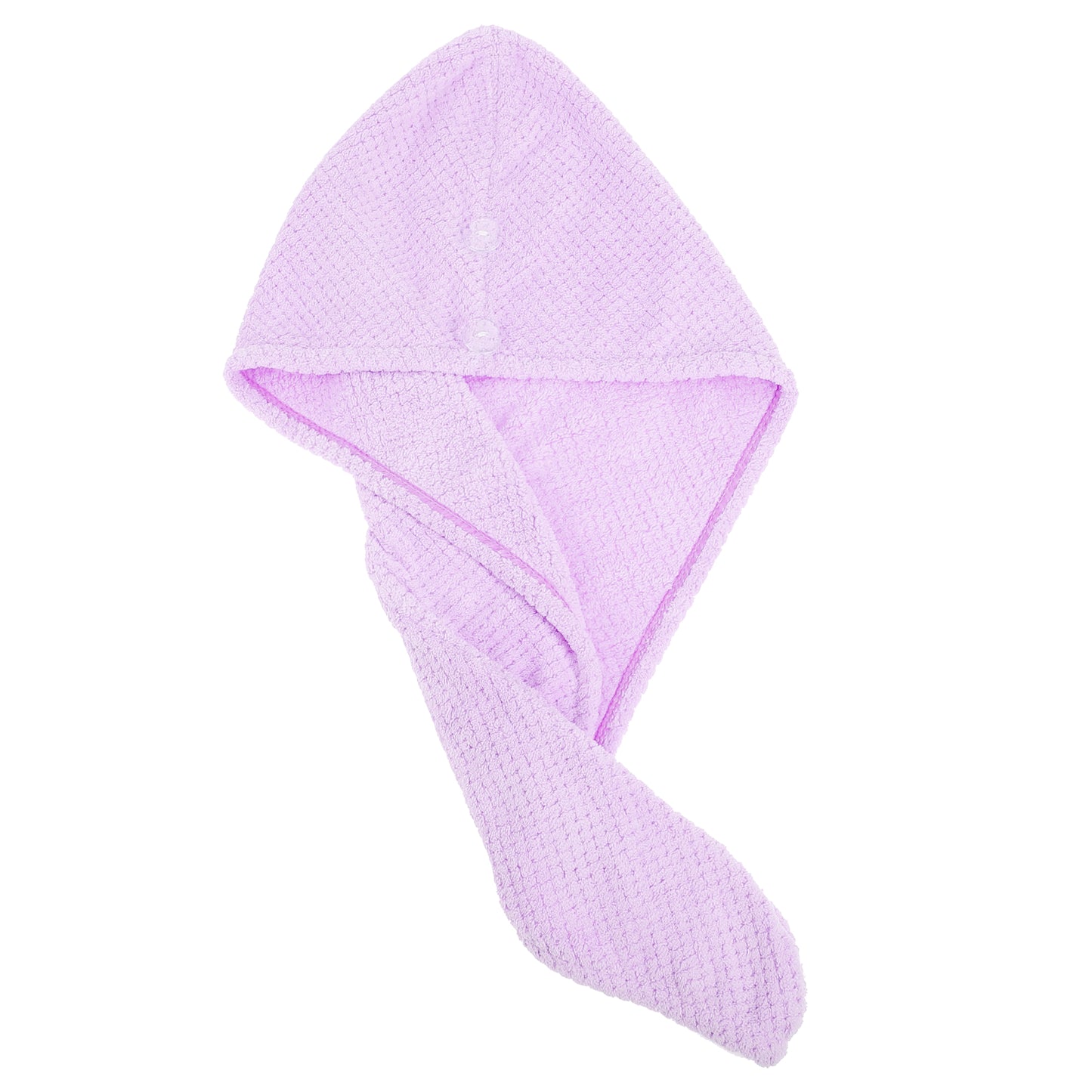2 Pcs Soft Hair Towel Wrap, Coral Fleece Drying Towel Cap, 9.84x27.56 Inch Purple