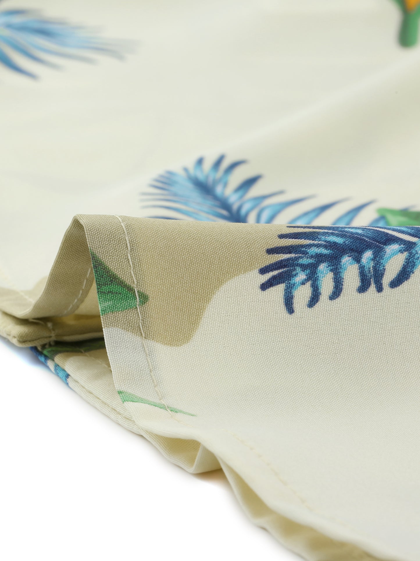 Women's Hawaiian Summer Floral Leaves Printed Short Sleeve Top Tropical Button Down Shirt (Available in Plus Size)