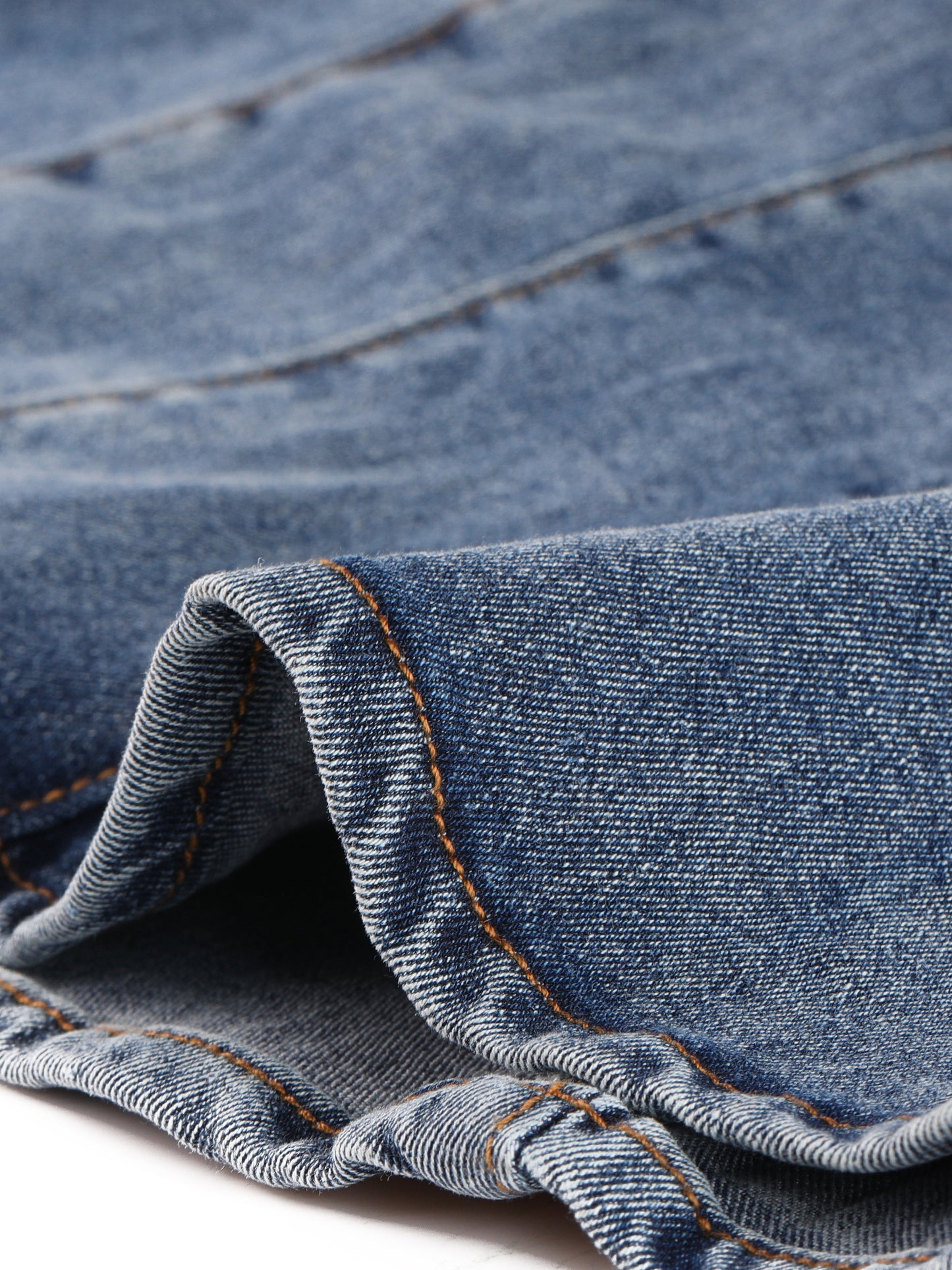 Falda vaquera midi ajustada de cintura alta con volantes y cola de pez para mujer