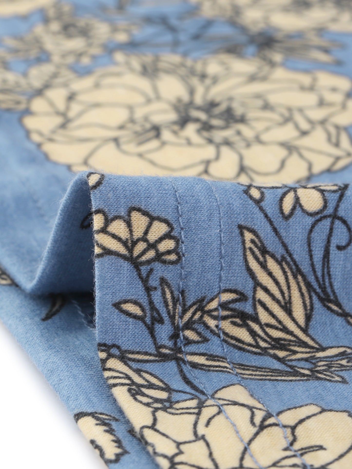 Women Plus Size Short Sleeves Pleated Summer Casual Loose Floral Dress