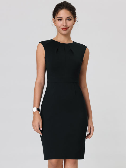 Women's Work Pencil Dresses Sleeveless Professional Business Sheath Dress