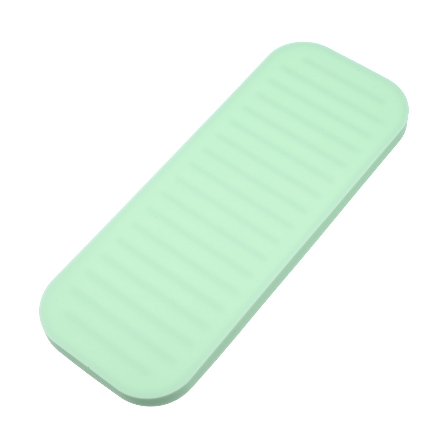 Jabonera de silicona, mantiene el jabón seco para el hogar, baño, cocina, 23 x 9 cm, verde claro