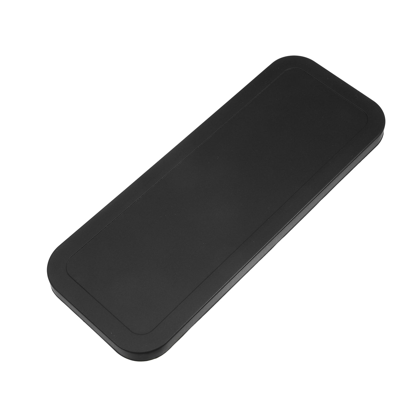 Jabonera rectangular de silicona para baño y cocina, 22,8 x 9 cm, color negro