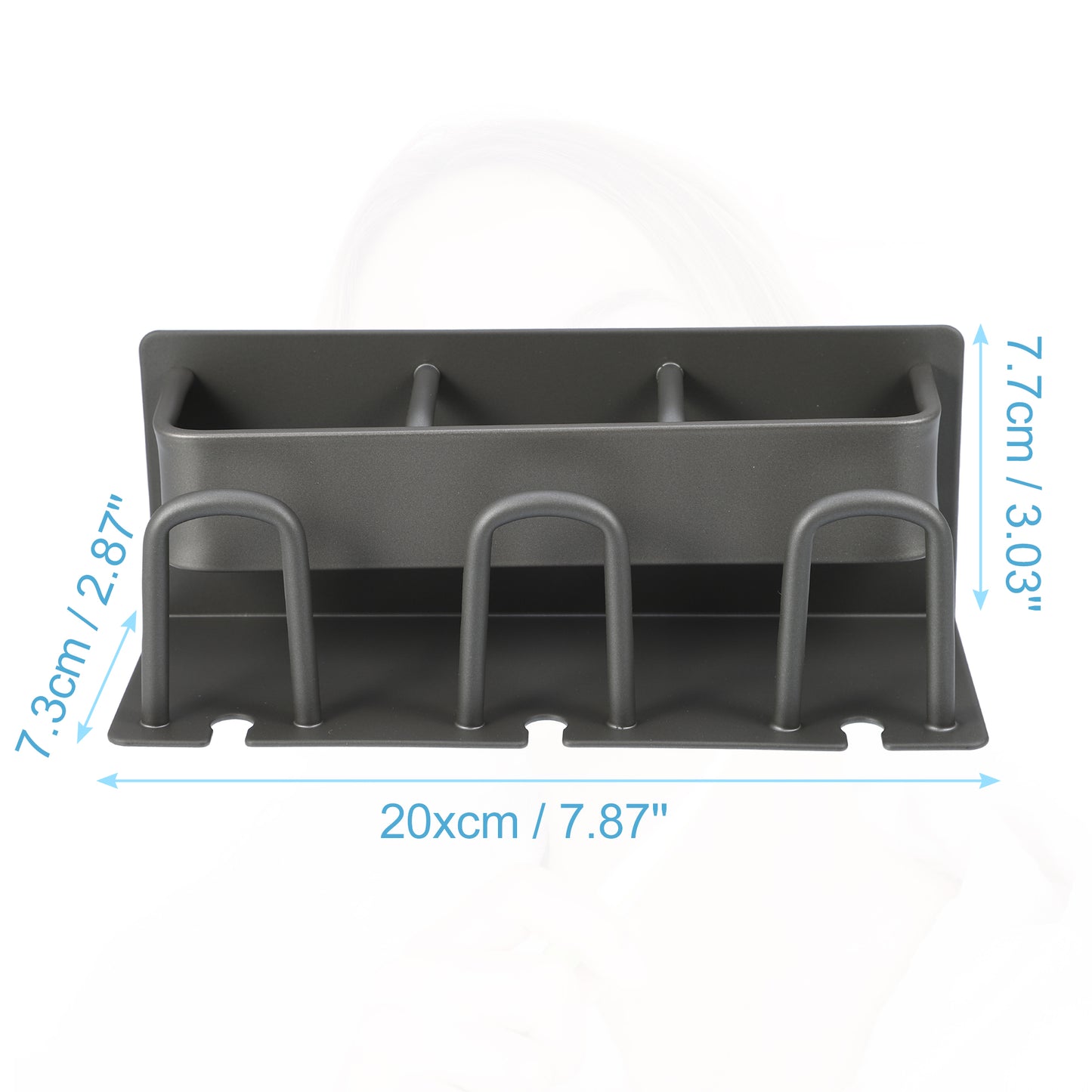 Wall Mounted Toothbrush Toothpaste Holders for Bathroom, 7.87"x2.87"x3.03" Gray