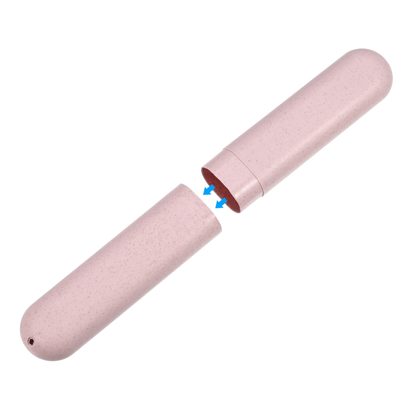 Estuche de viaje para cepillos de dientes, contenedor de viaje de PP, 20,3 x 3,1 x 2,1 cm, color rosa