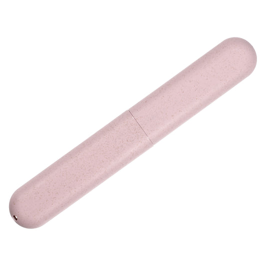 Estuche de viaje para cepillos de dientes, contenedor de viaje de PP, 20,3 x 3,1 x 2,1 cm, color rosa