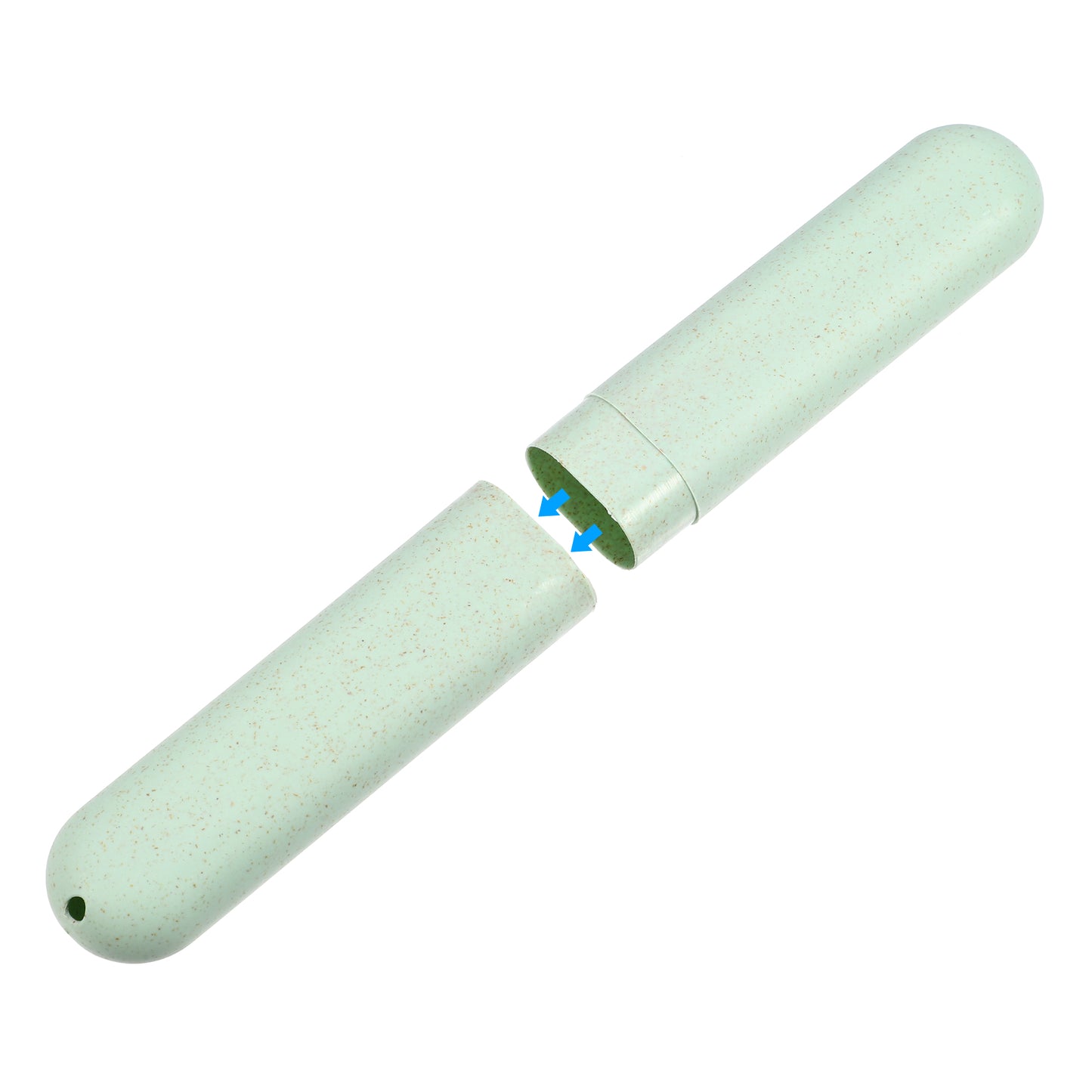 Estuche de viaje para cepillos de dientes (2 unidades), PP, 20,3 x 3,1 x 2,1 cm, color verde
