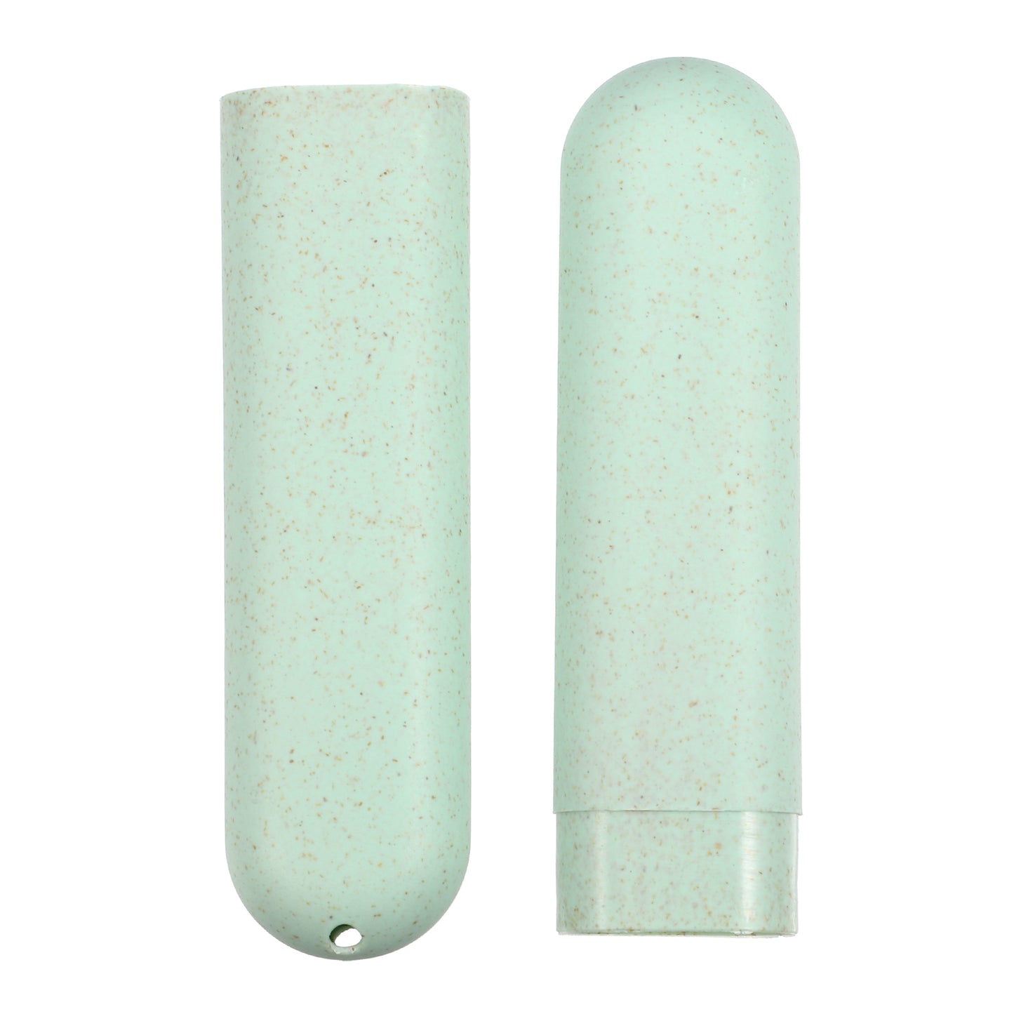 Estuche de viaje para cepillos de dientes (2 unidades), PP, 20,3 x 3,1 x 2,1 cm, color verde