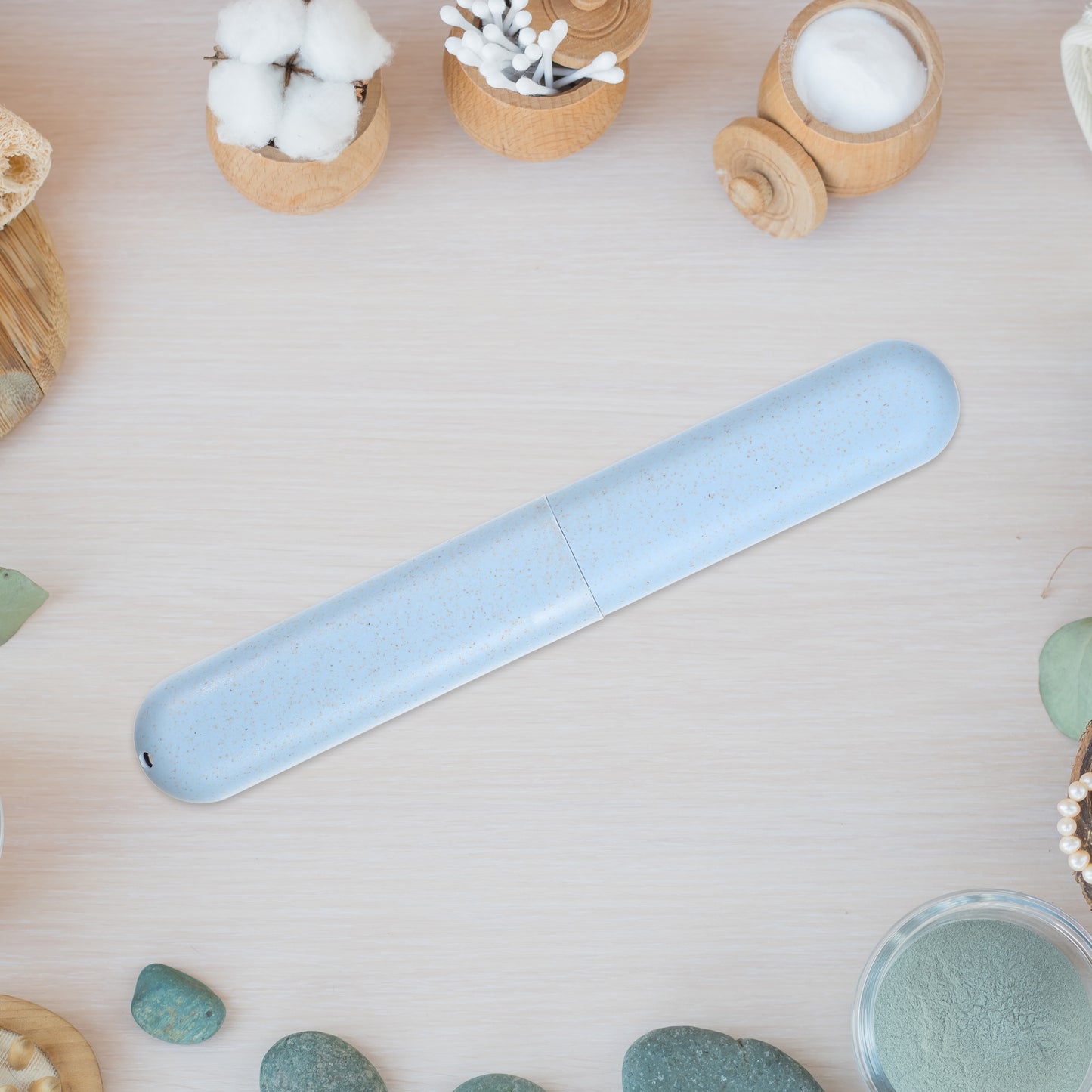 2 Pcs Traveling Toothbrush Case, PP Toothbrush Travel Container, 8.07"x1.22"x0.83" Blue