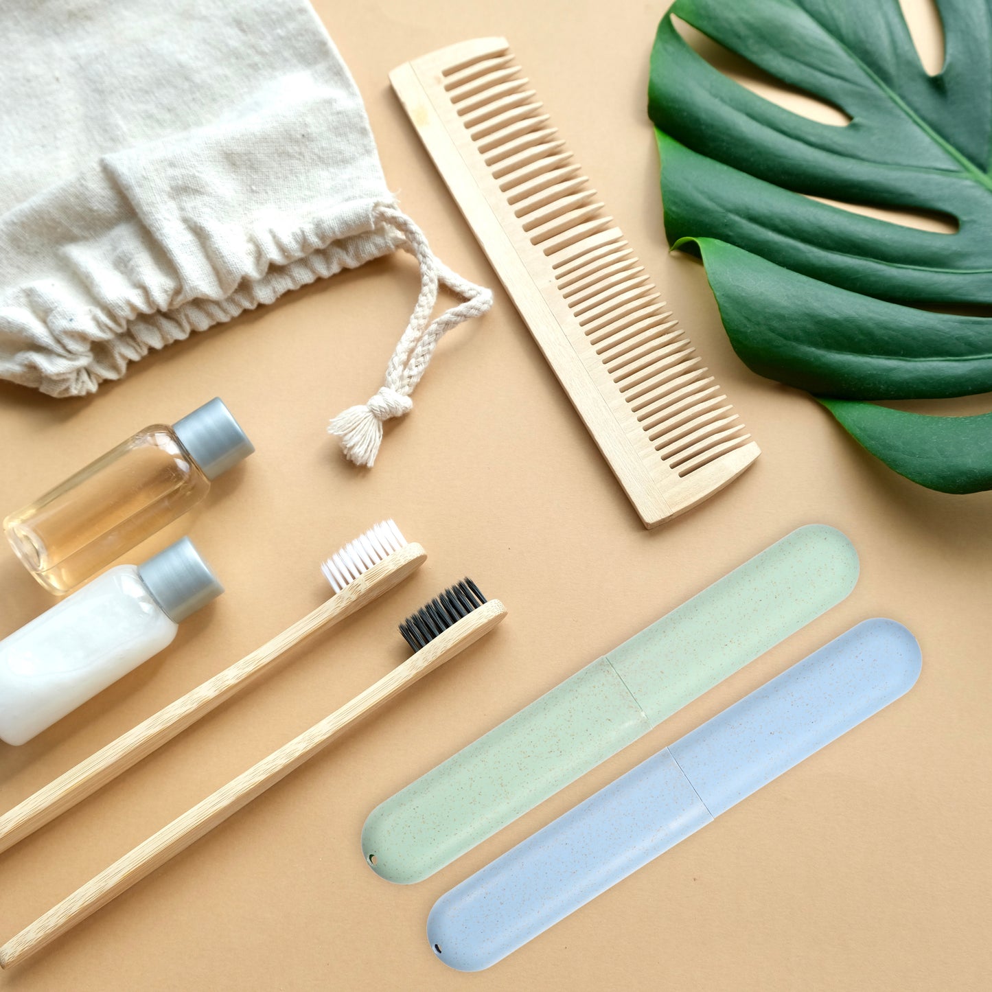 2 Pcs Traveling Toothbrush Case, PP Toothbrush Travel Container, 8.07"x1.22"x0.83" Green, Blue