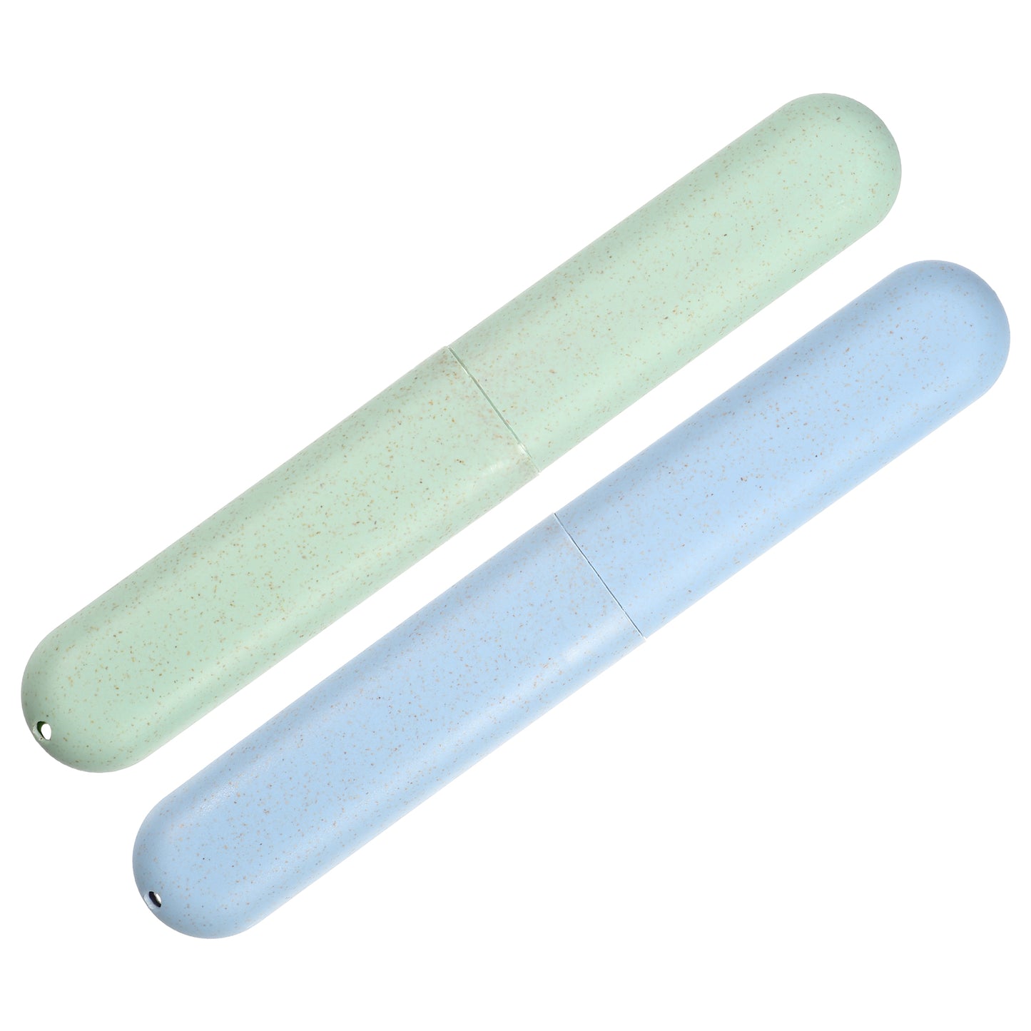 2 Pcs Traveling Toothbrush Case, PP Toothbrush Travel Container, 8.07"x1.22"x0.83" Green, Blue