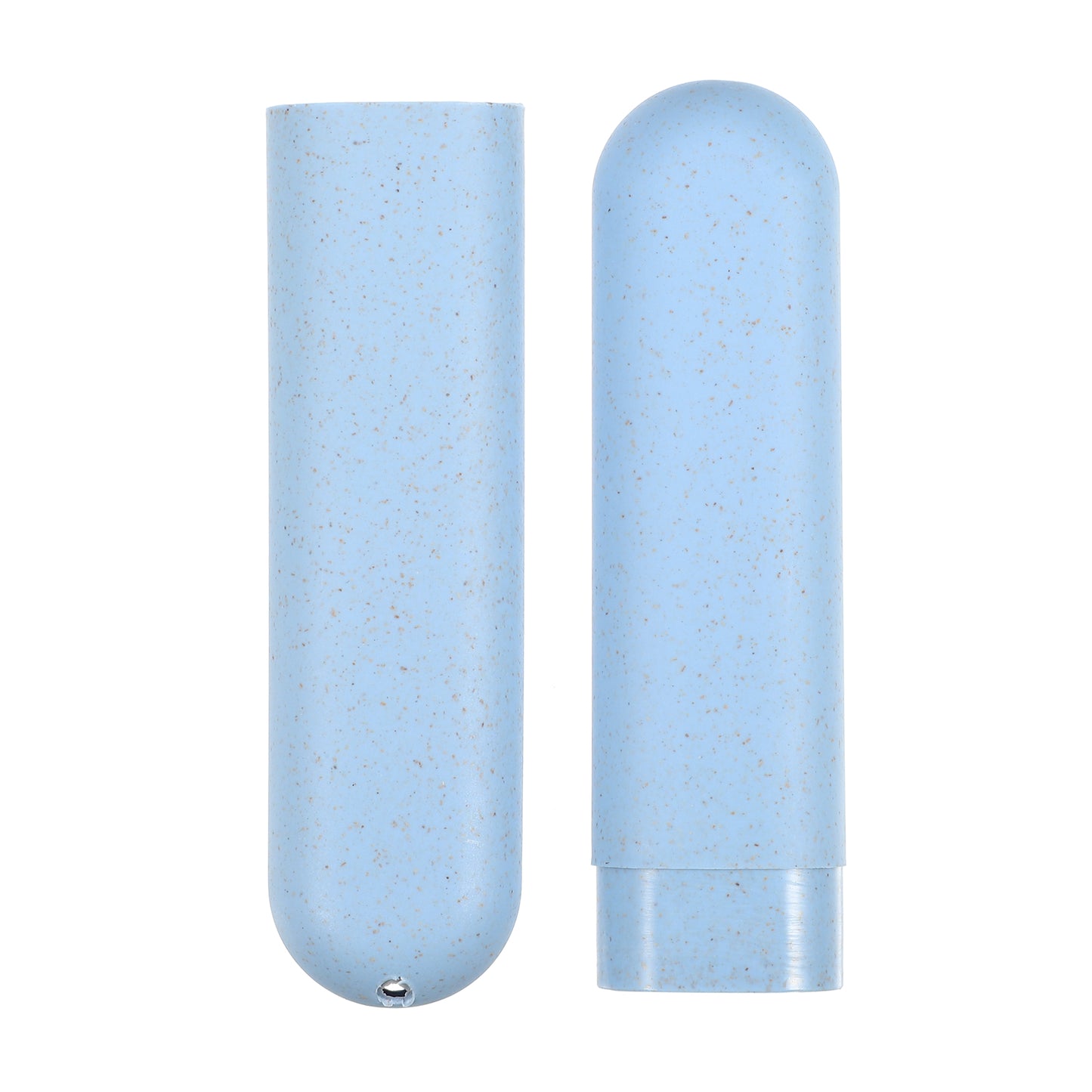 Estuche de viaje para cepillos de dientes (4 unidades), contenedor de viaje de polipropileno, 20,3 x 3,1 x 2,1 cm, azul y beige