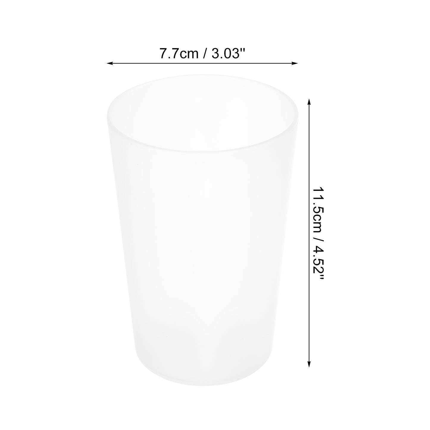 2 Pcs Bathroom Toothbrush Tumblers PP Cup, 4.52"x3.03" Clear Black