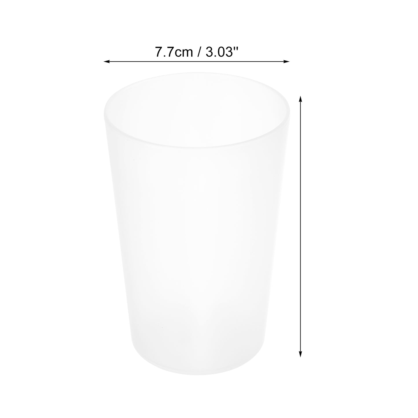 2 vasos de PP para cepillos de dientes de baño, 11,4 x 7,6 cm, color gris transparente