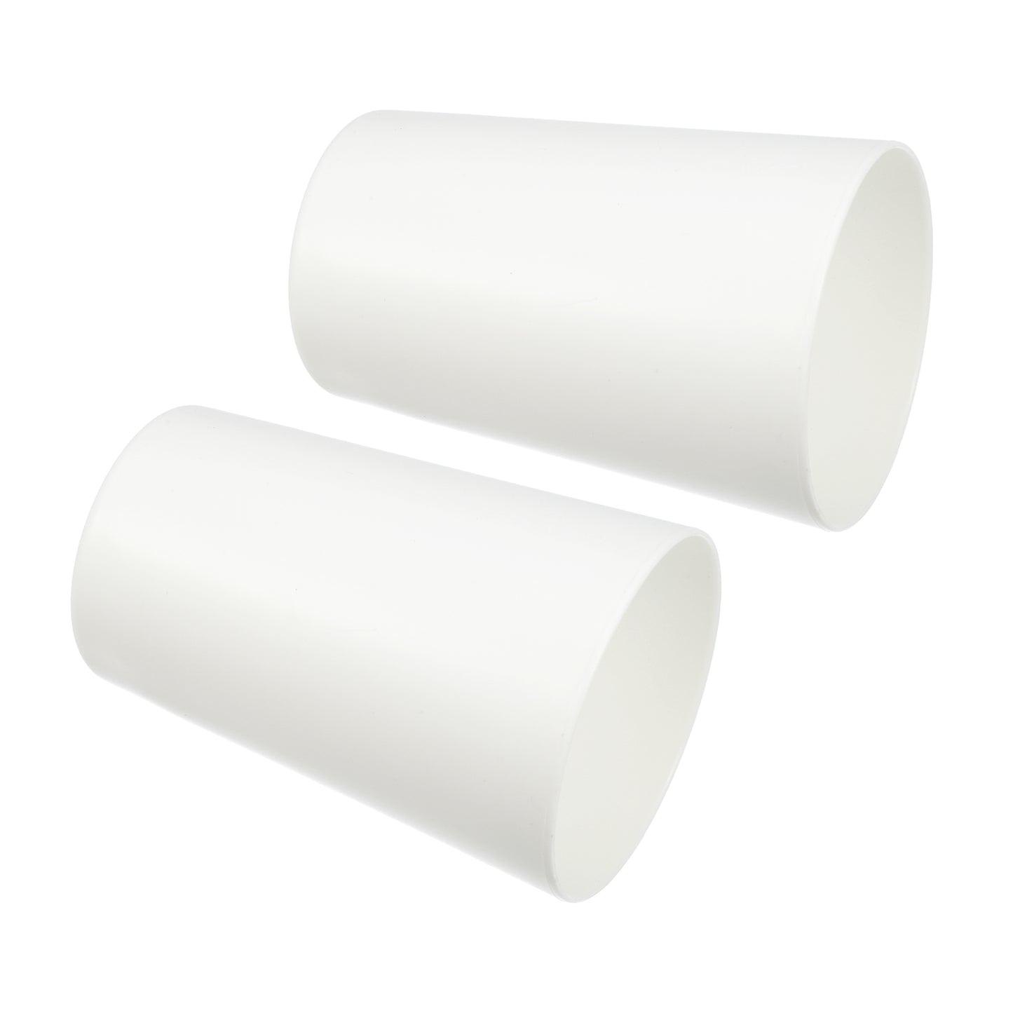 2 Pcs Solid Bathroom Toothbrush Tumblers PP Cup for Bathroom Kitchen, 4.52"x3.03" White