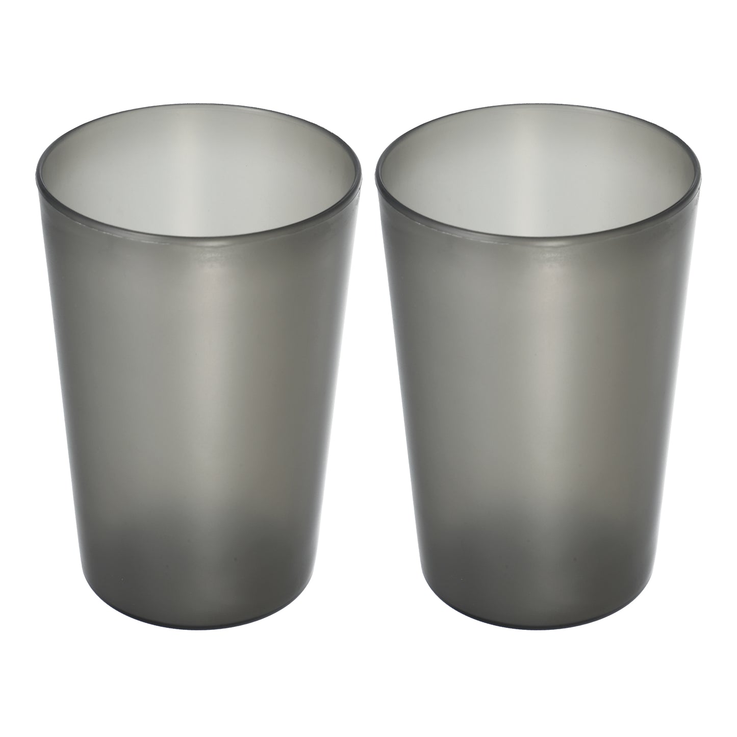2 vasos de PP para cepillos de dientes, sólidos, para baño y cocina, 11,4 x 7,6 cm, color negro