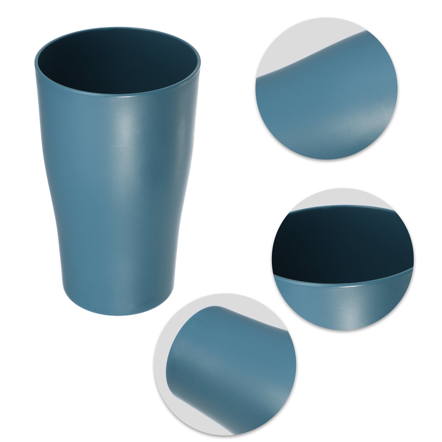 2 vasos de PP para cepillos de dientes de baño y cocina, 12,5 x 7,6 cm, color azul