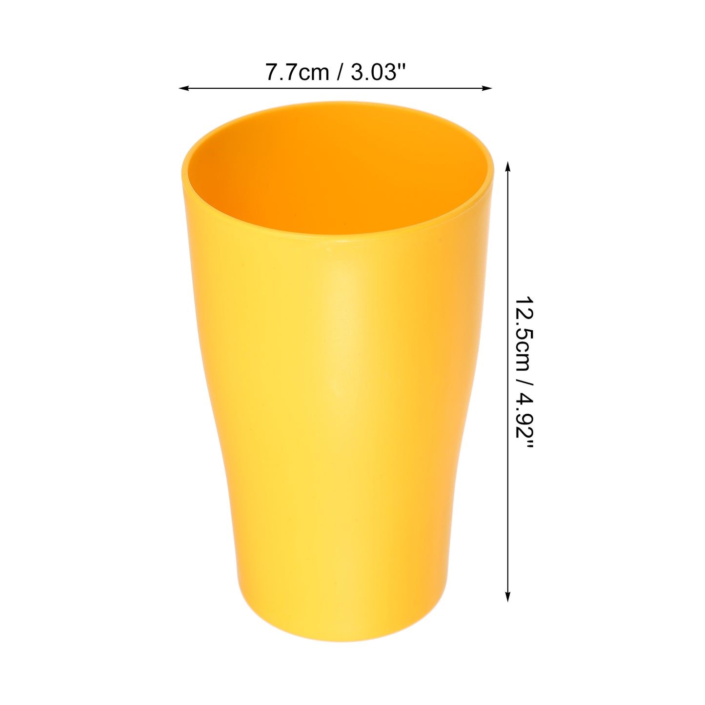 2 Pcs Bathroom Toothbrush Tumblers PP Cup for Bathroom Kitchen, 4.92"x3.03" Yellow