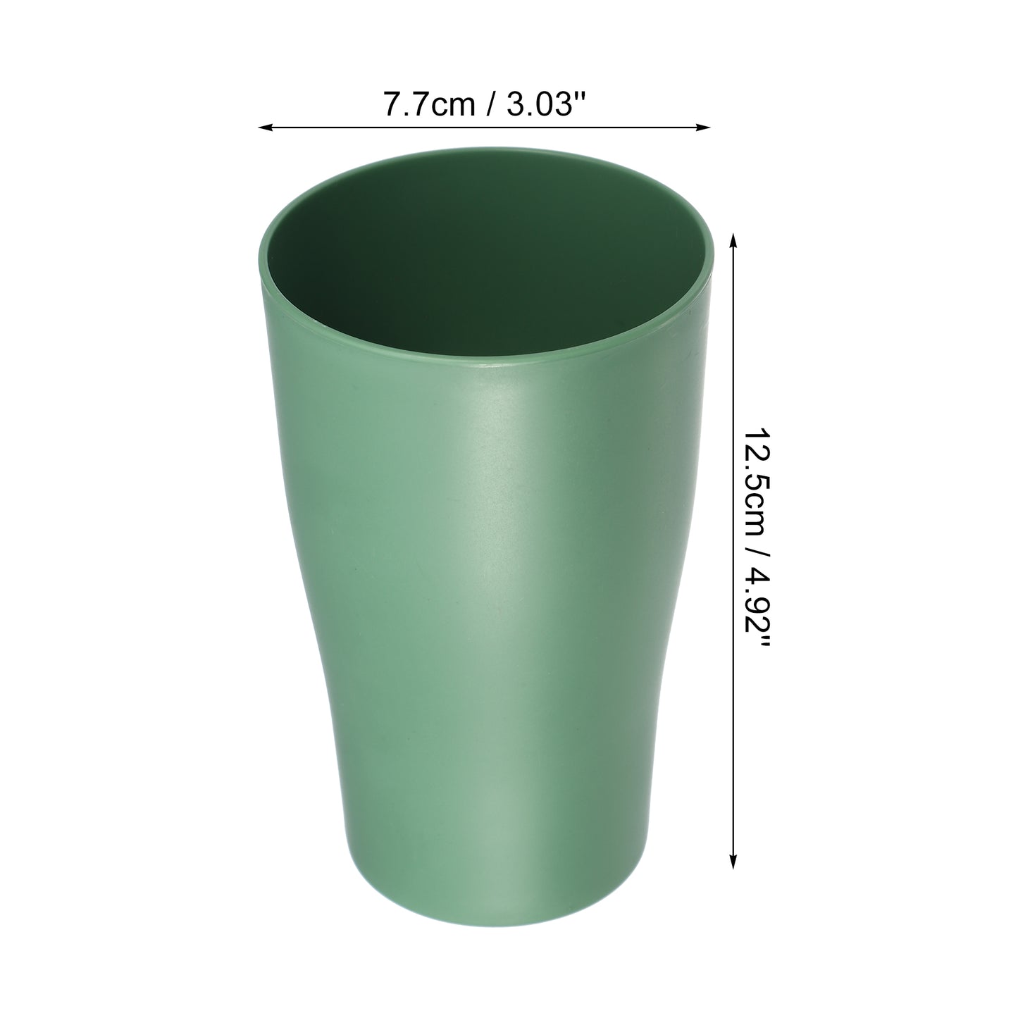 2 vasos de PP para cepillos de dientes de baño y cocina, 12,5 x 7,6 cm, color verde