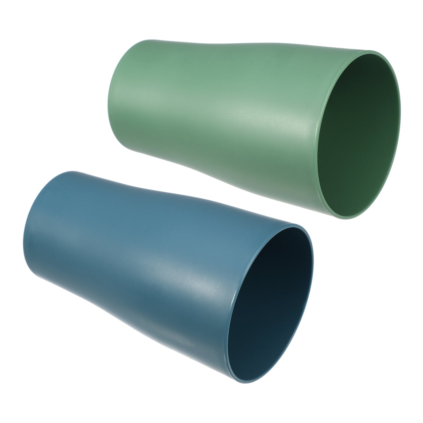 2 vasos de PP para baño, vaso para cepillo de dientes, 12,5 x 7,6 cm, azul y verde
