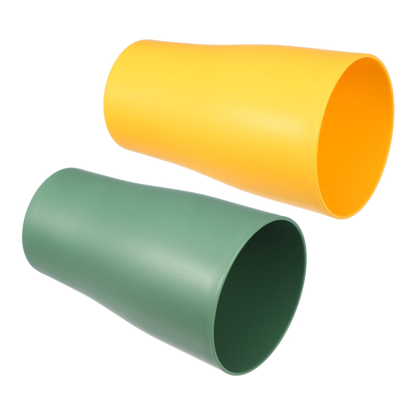 2 vasos de PP para cepillos de dientes de baño, 12,5 x 7,6 cm, color amarillo y verde