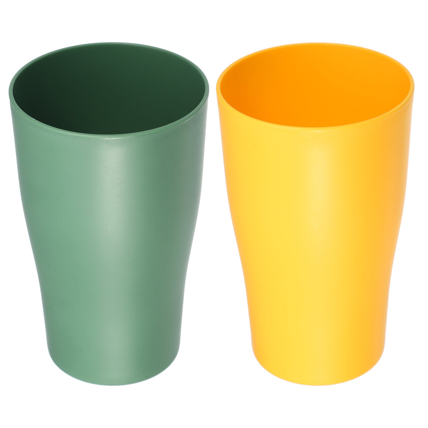 2 vasos de PP para cepillos de dientes de baño, 12,5 x 7,6 cm, color amarillo y verde