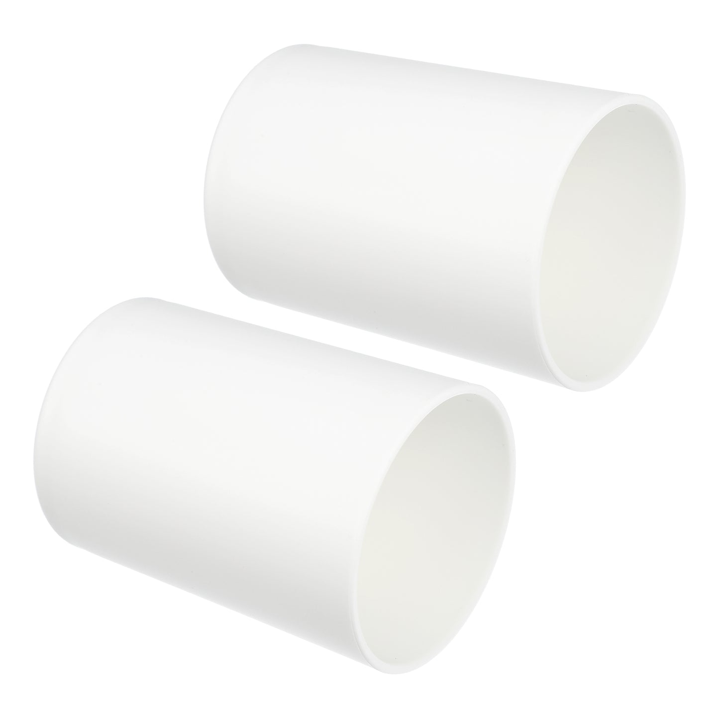 2 vasos sencillos de PP para cepillos de dientes de baño, 10,4 x 7,4 cm, color blanco