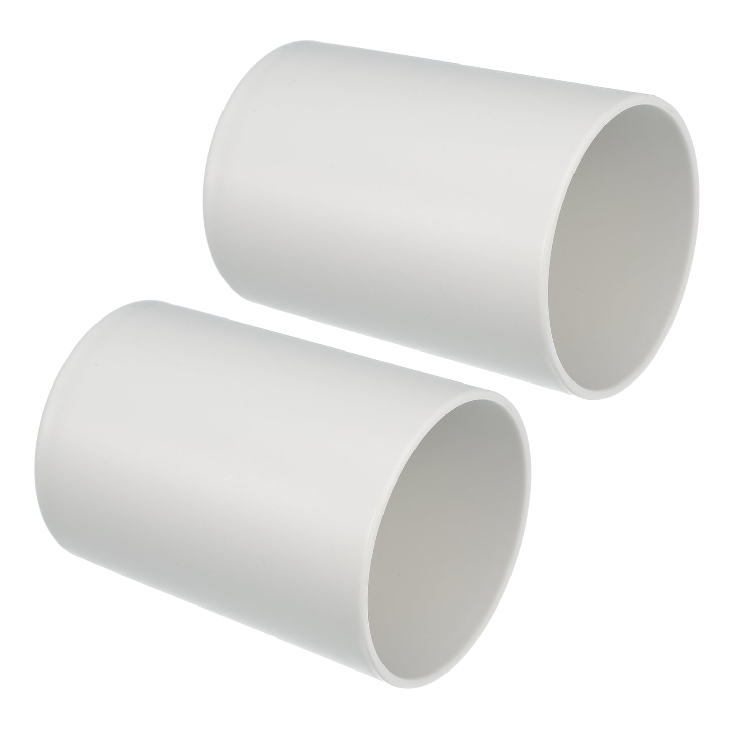 2 Pcs Simple Bathroom Toothbrush Tumblers PP Cup, 4.05"x2.91" Gray