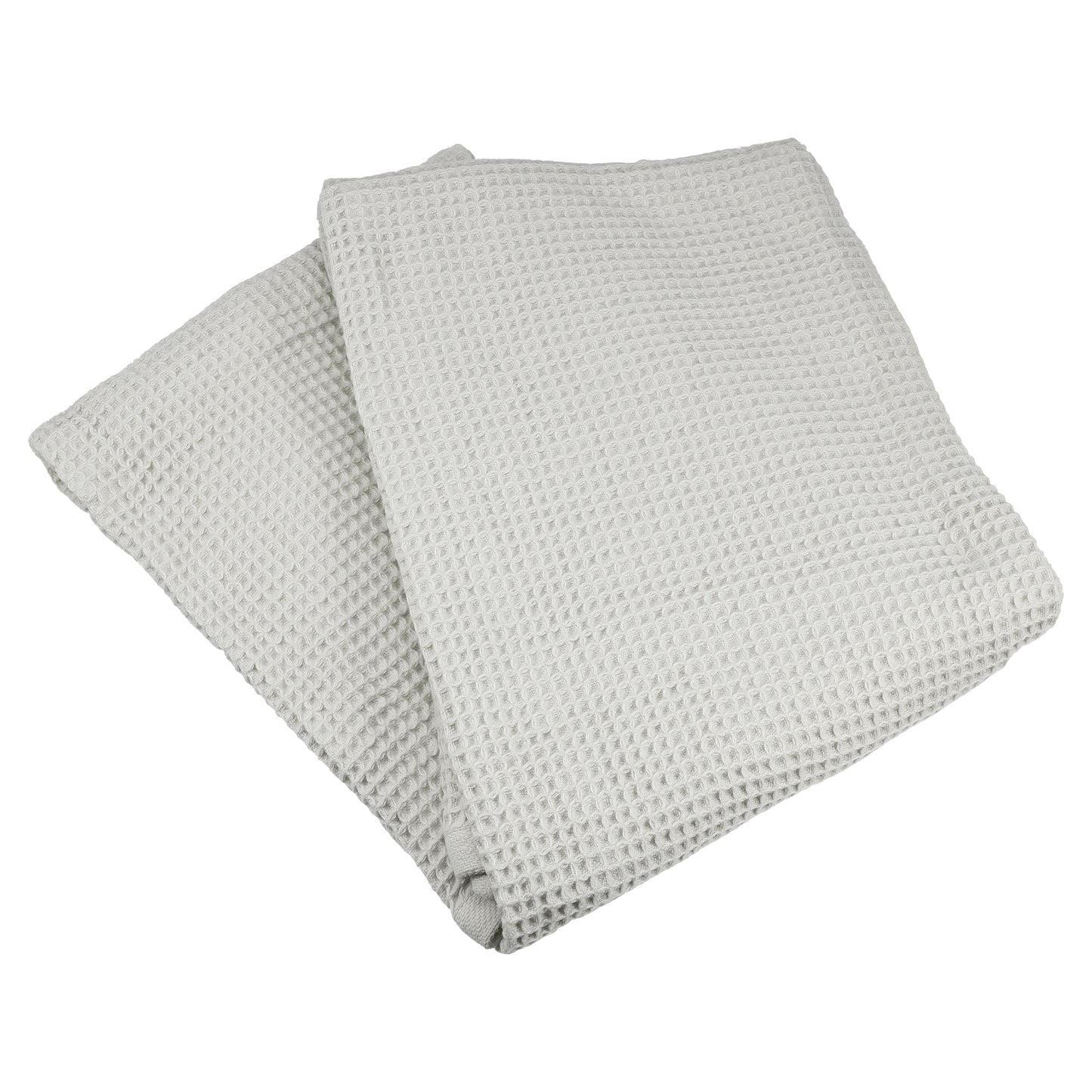1 Pc Waffle Weave Soft Absorbent Cotton Bath Towel, Gray, 55.12"x27.56"