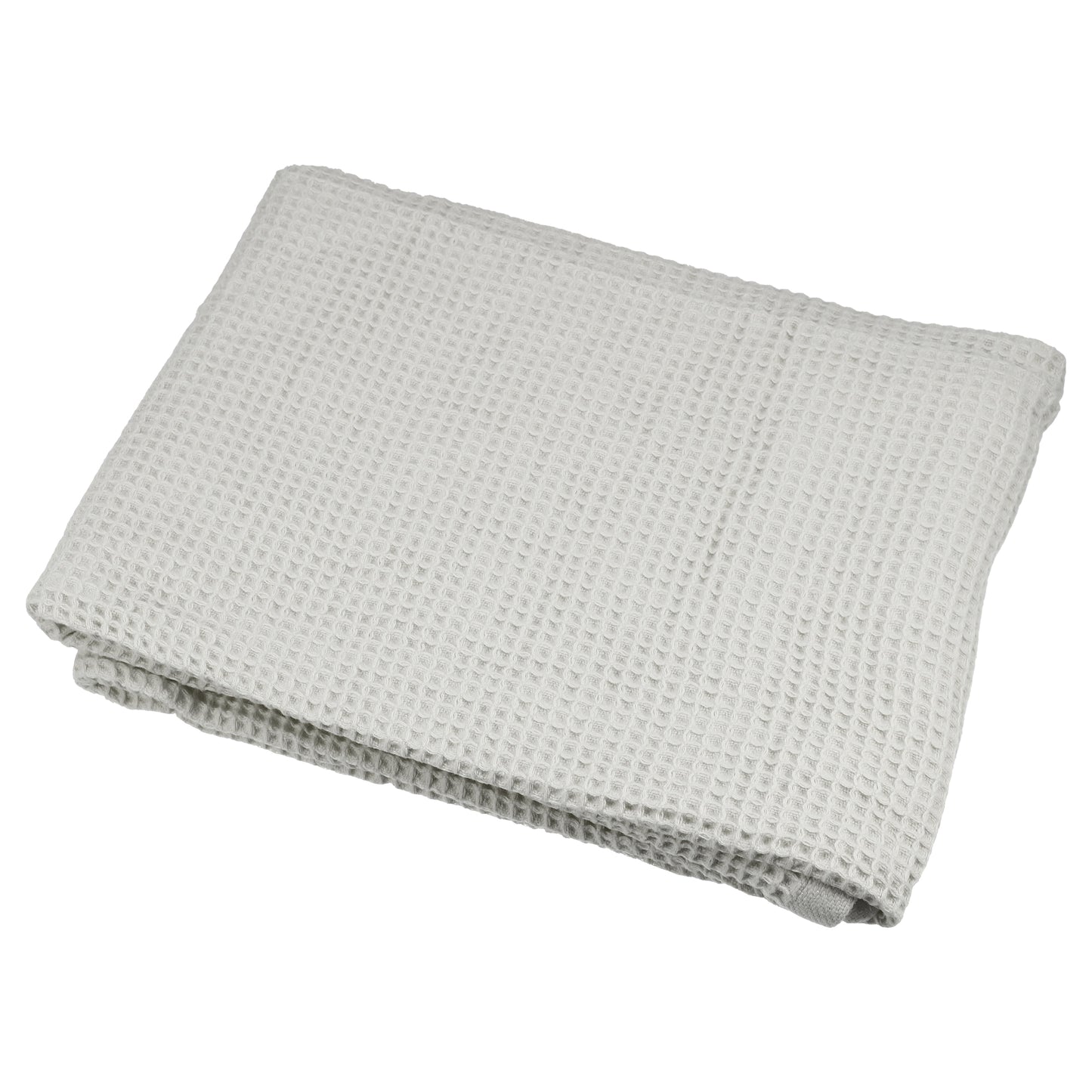 1 Pc Waffle Weave Soft Absorbent Cotton Bath Towel, Gray, 55.12"x27.56"