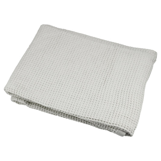 1 Pc Waffle Weave Soft Absorbent Cotton Bath Towel, Gray, 55.12"x27.56"