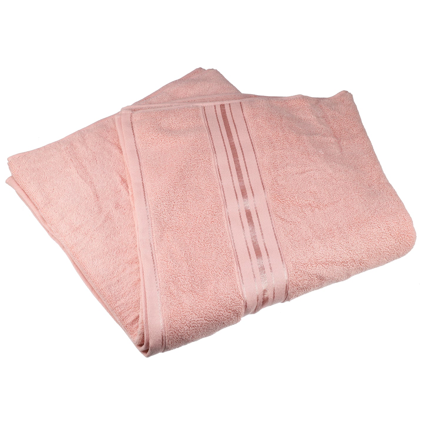 1 Pc Soft Absorbent Cotton Bath Towel, Pink, 55.12"x27.56"