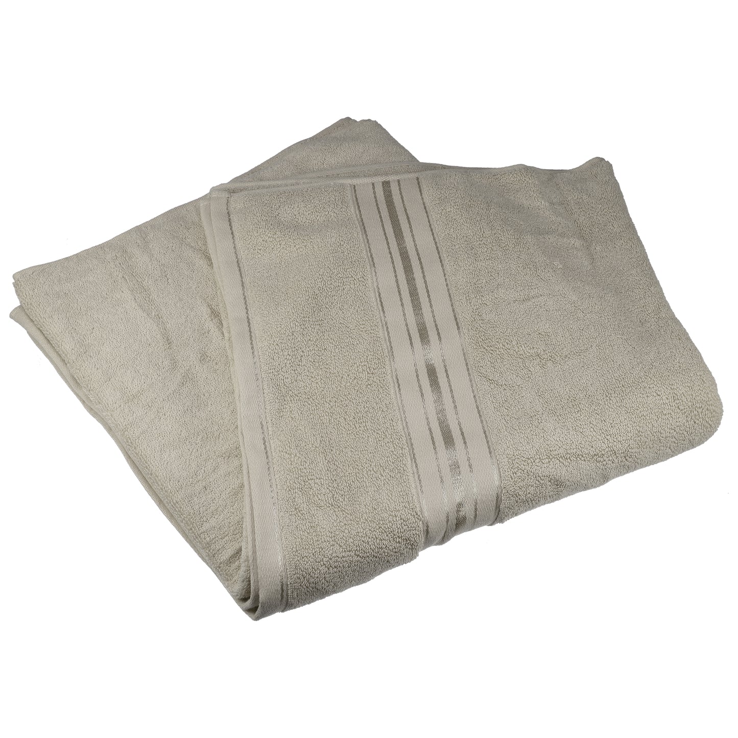 1 Pc Soft Absorbent Cotton Bath Towel, Beige, 55.12"x27.56"