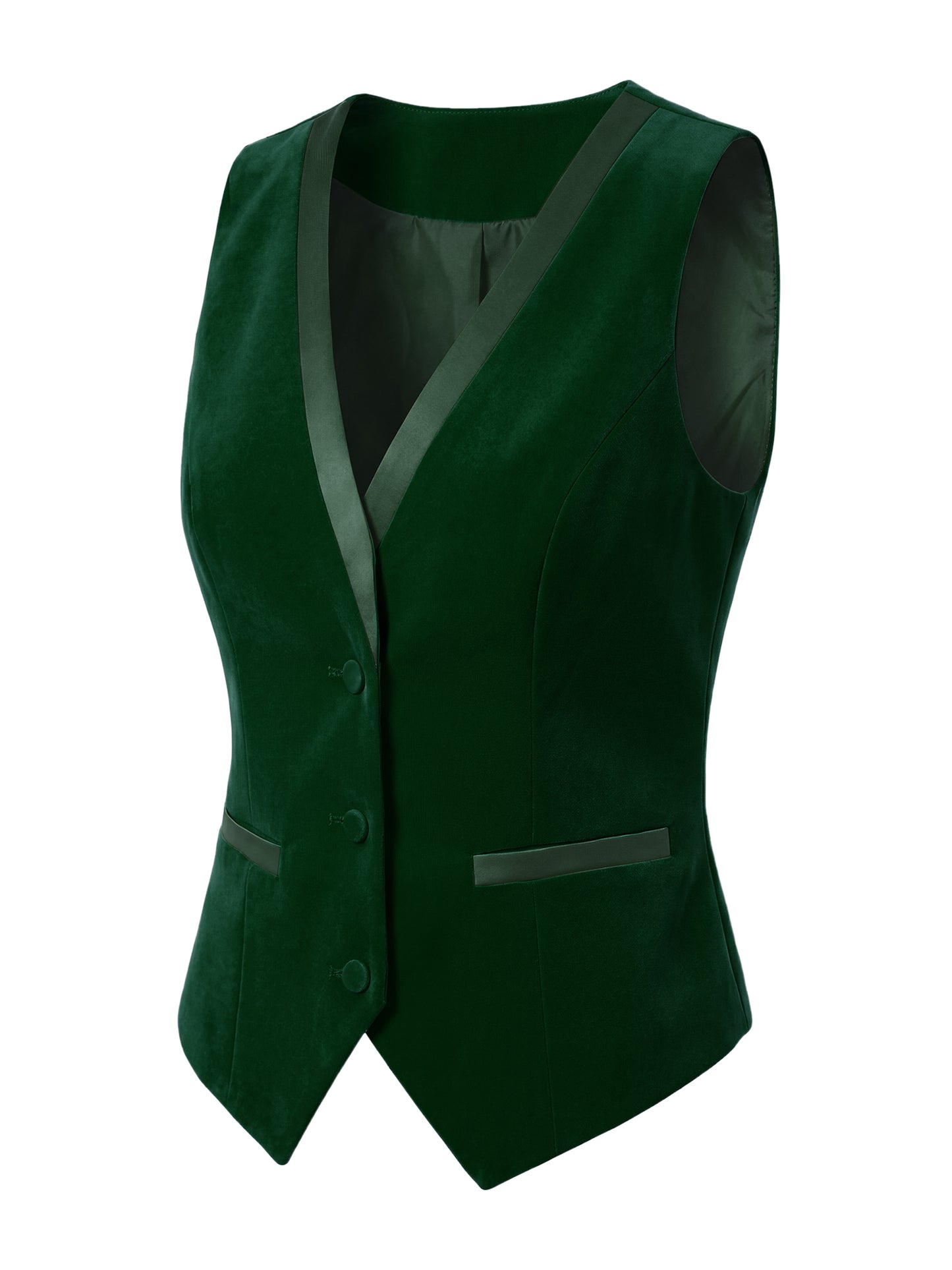 Women's Retro Sleeveless Steampunk Blazer Dressy Vest Velvet Suit Waistcoat (Available in Plus Size)